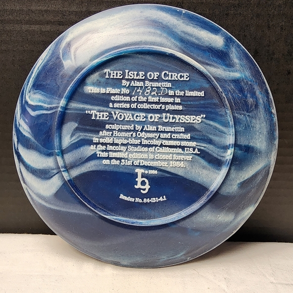 Land of the Phaeacians collector pate by Alan Brunettin "Voyage of Ulysses" 1986 - Picture 4 of 10